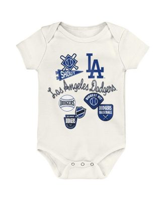 Newborn 3-Pack Los Angeles Dodgers Home Plate Creeper Set