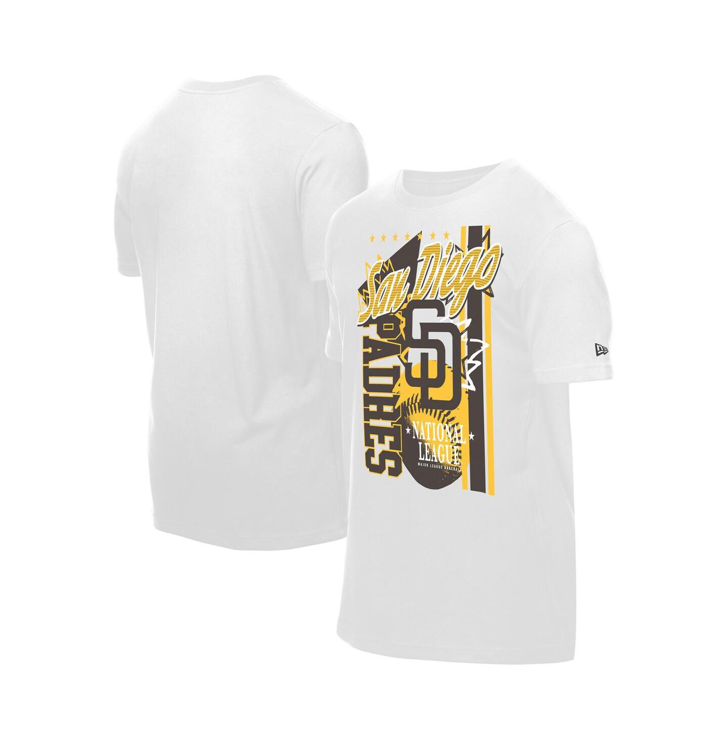 Мужская футболка New Era White San Diego Padres Big Graphic Domestic — фото 1