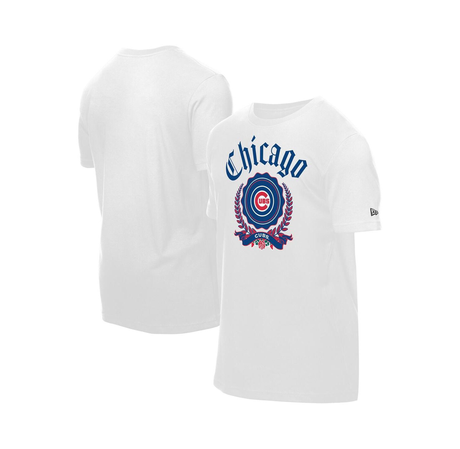 Men's White Chicago Cubs Fleur Domestic T-Shirt