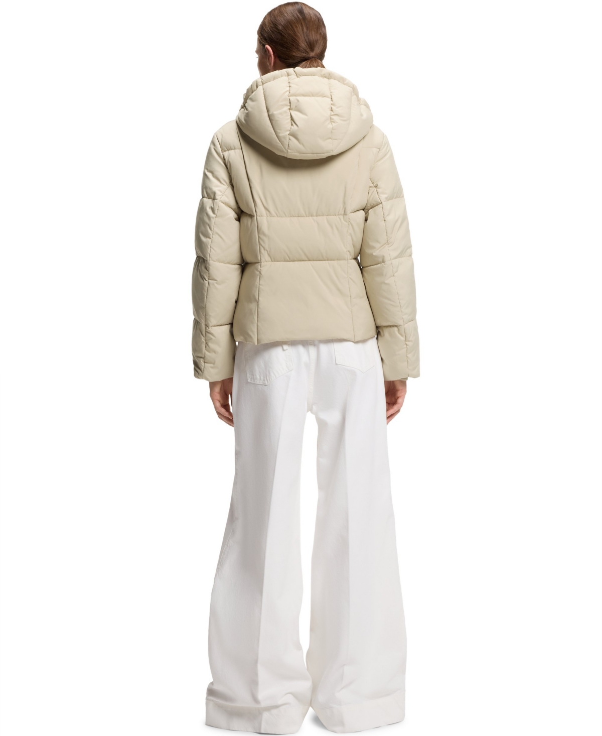 Boss by Hugo Women's Hooded Piped Detail Padded Jacket