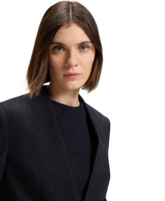 BOSS by Women's Crease-Resistant Herringbone Regular-Fit Blazer