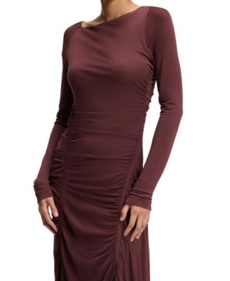 BOSS by Women's Matte Jersey Gathered Detail Dress