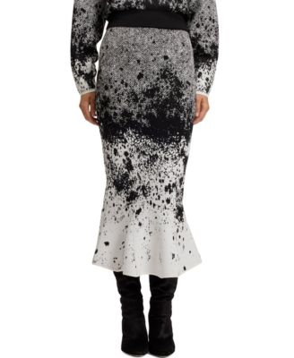 BOSS by Women's Lustrous Stretch Fabric Knitted Tulip Skirt