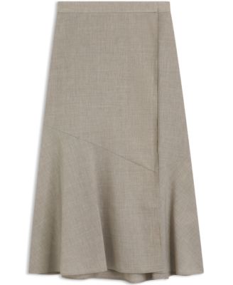 BOSS by Women's Melange Virgin Wool A-Line Skirt