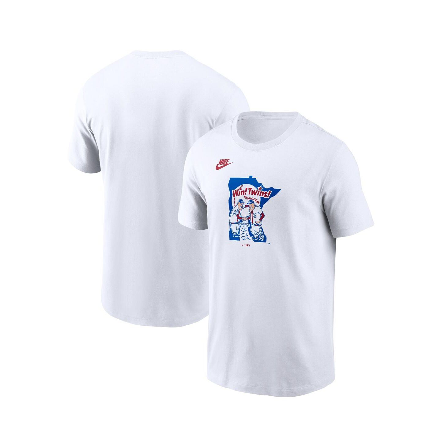 Мужская футболка Nike White Minnesota Twins Cooperstown Collection Wordmark — фото 1