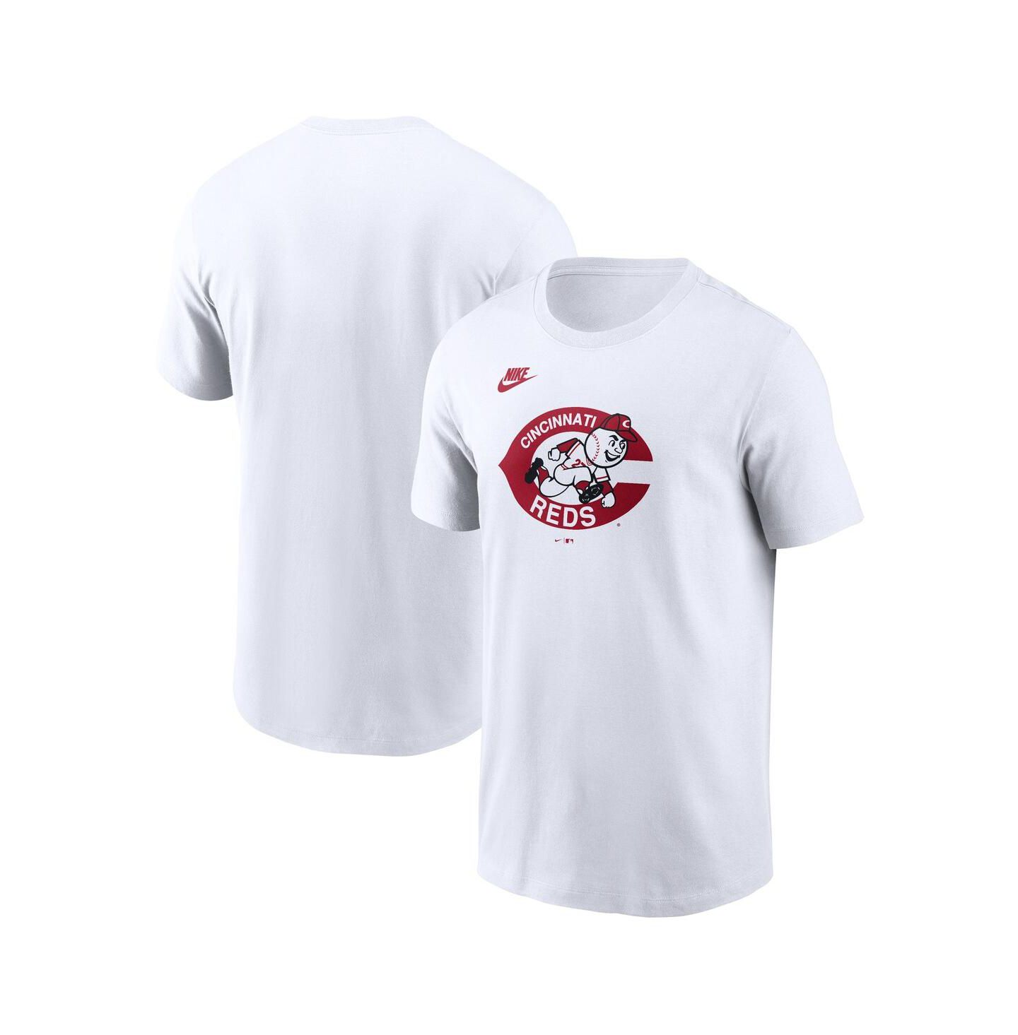 Мужская футболка Nike White Cincinnati Reds Cooperstown Collection Wordmark — фото 1