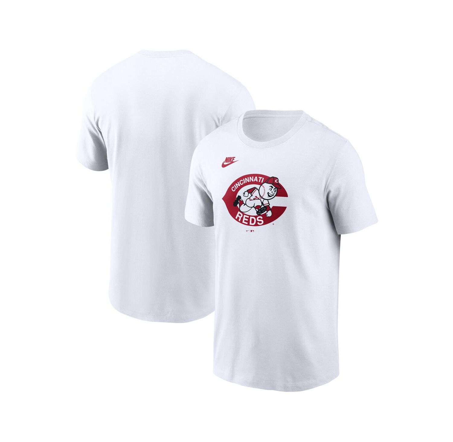 Men's White Cincinnati Reds Cooperstown Collection Wordmark T-Shirt
