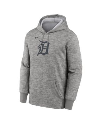 Men's Heather Gray Detroit Tigers Primary Logo Therma Hoodie