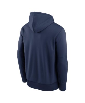 Men's Navy Toronto Blue Jays Primary Wordmark Therma Hoodie