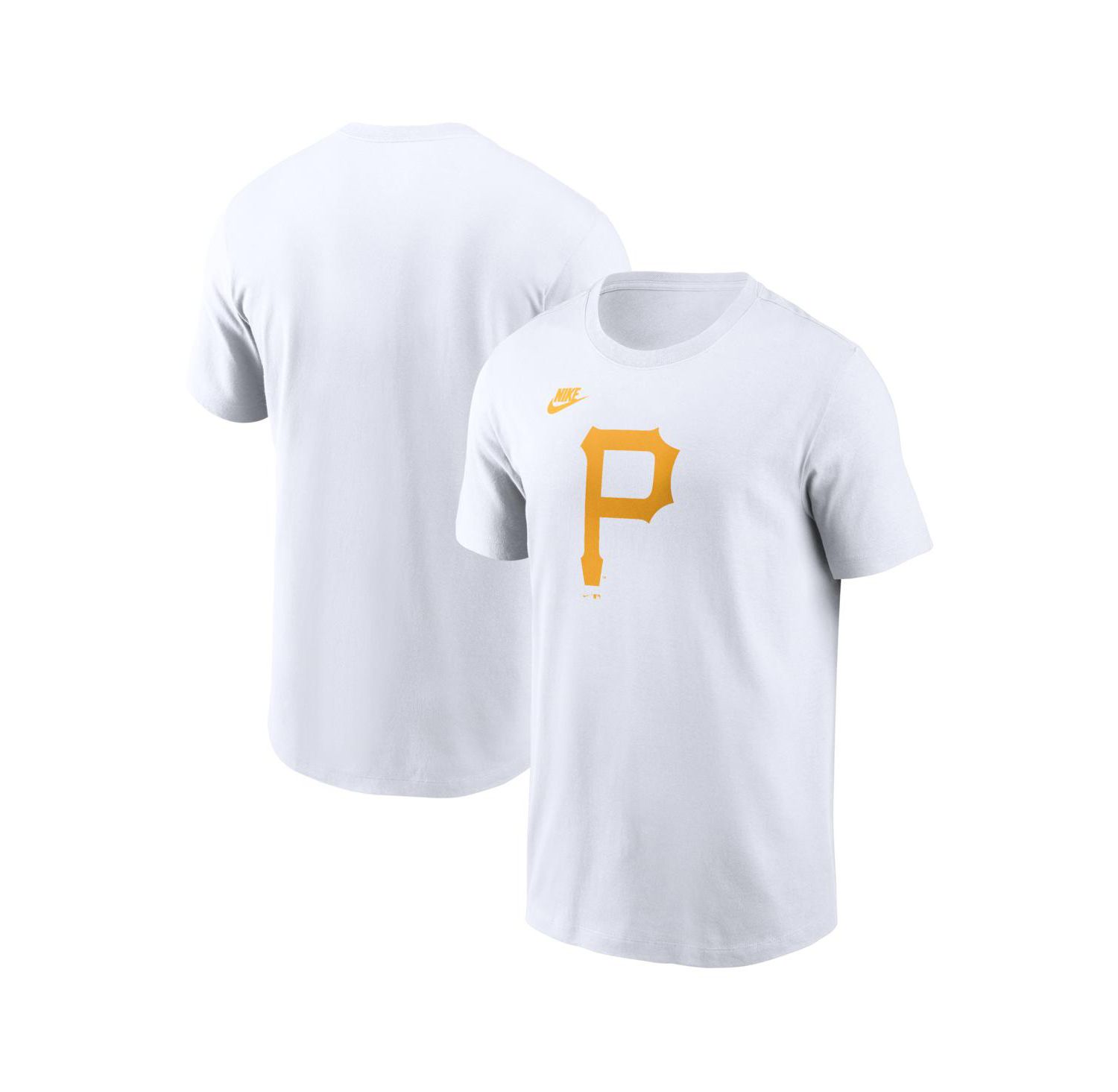 Men's White Pittsburgh Pirates Cooperstown Collection Logo T-Shirt
