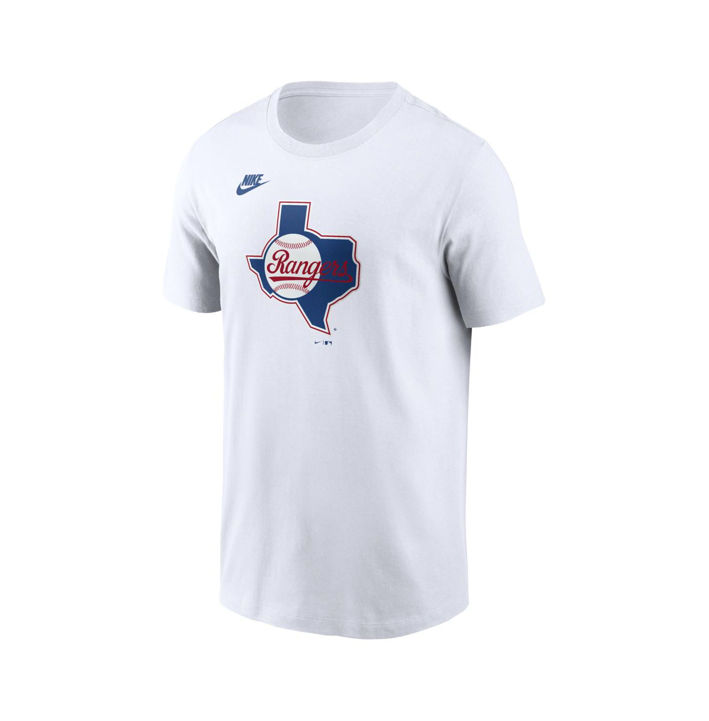 Мужская футболка Nike White Texas Rangers Cooperstown Collection Logo — фото 2