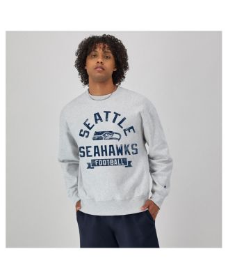 Men's Heather Gray Seattle Seahawks Reverse Weave Fleece Pullover Sweatshirt