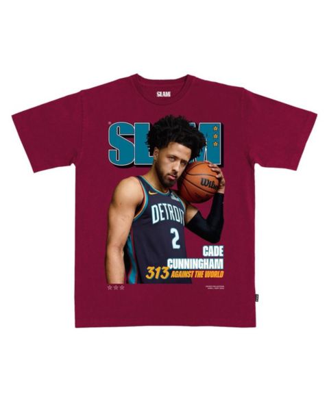 Футболка Slam Cade Cunningham Maroon Detroit Pistons Cover