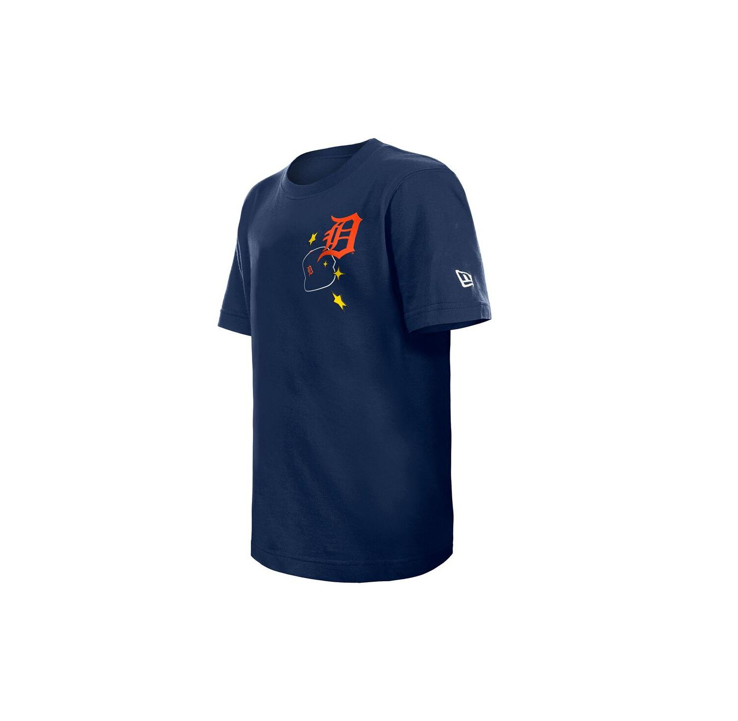 Big Boys and Girls Navy Detroit Tigers Stars Cap T-Shirt