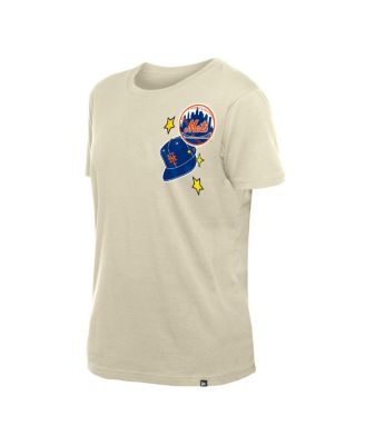 Women's Cream New York Mets Stars Cap T-Shirt