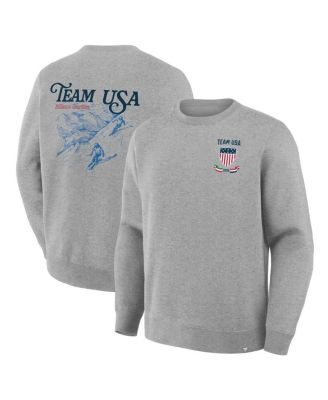 Men's Heather Gray Team USA Milano Cortina 2026 Winter Olympics Skiing Sweatshirt