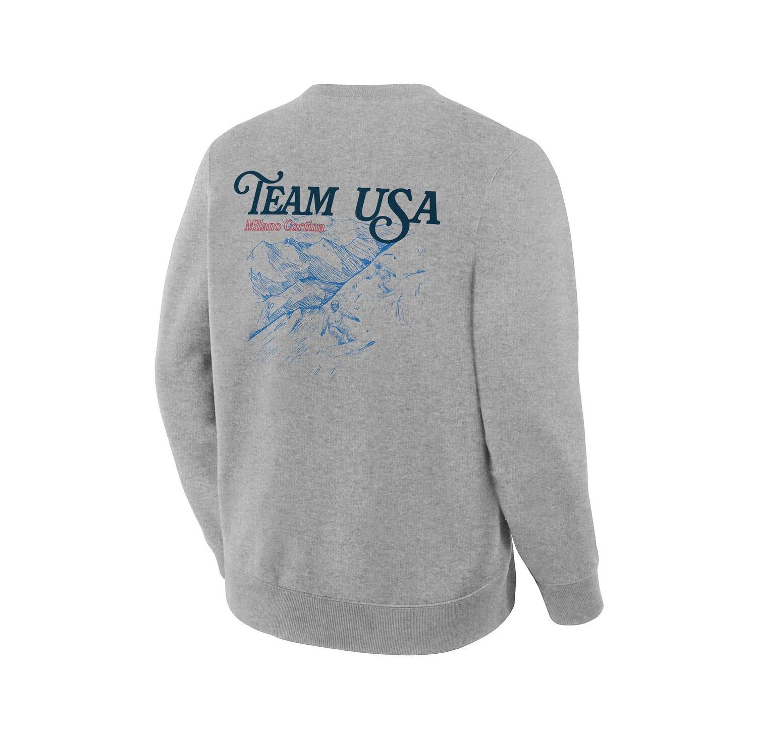 Men's Heather Gray Team USA Milano Cortina 2026 Winter Olympics Snowboarding Sweatshirt