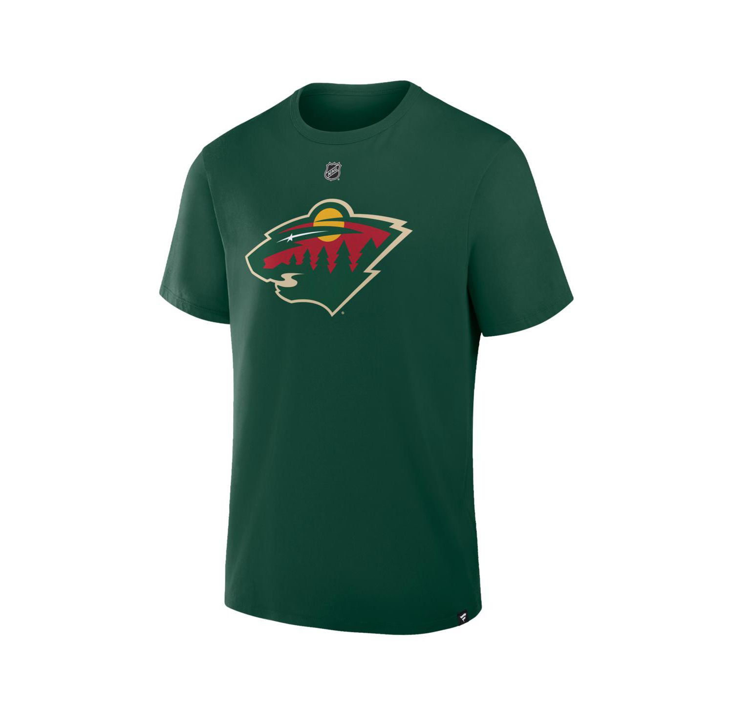 Men's Quinn Hughes Green Minnesota Wild Authentic Stack Name & Number T-Shirt