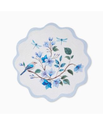 Bluebird Woven Braided Round Placemats, Set of 4