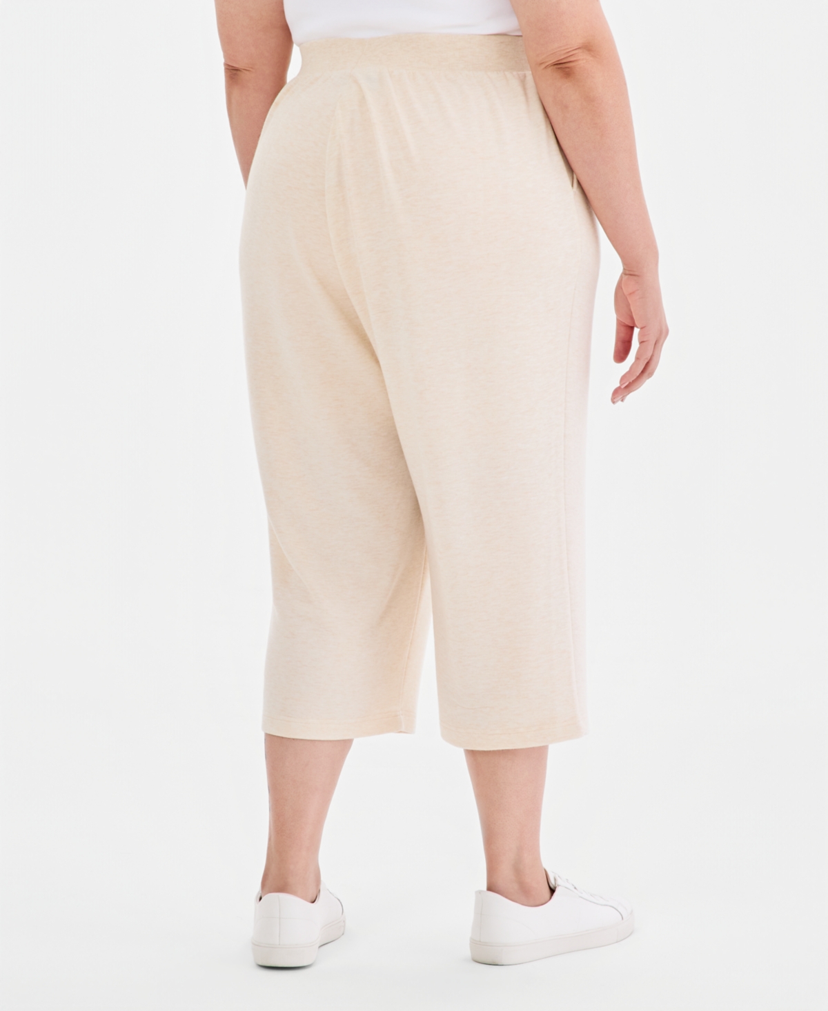 Style & Co Plus LuxLounge French Terry Capri Pants, Macy's Exclusive