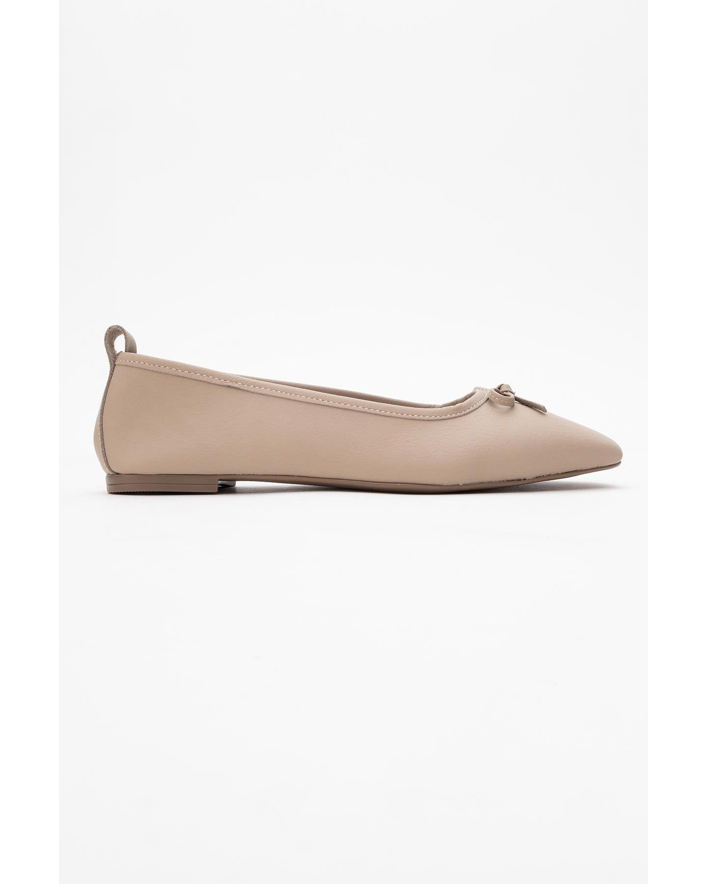 Женские кожаные балетки Forever & Always Shoes Sosa, цвет: Бежевый кожаный — фото 2