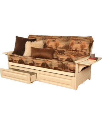 Phoenix Frame/Antique White Finish/Canadian Mattress/Storage Drawers