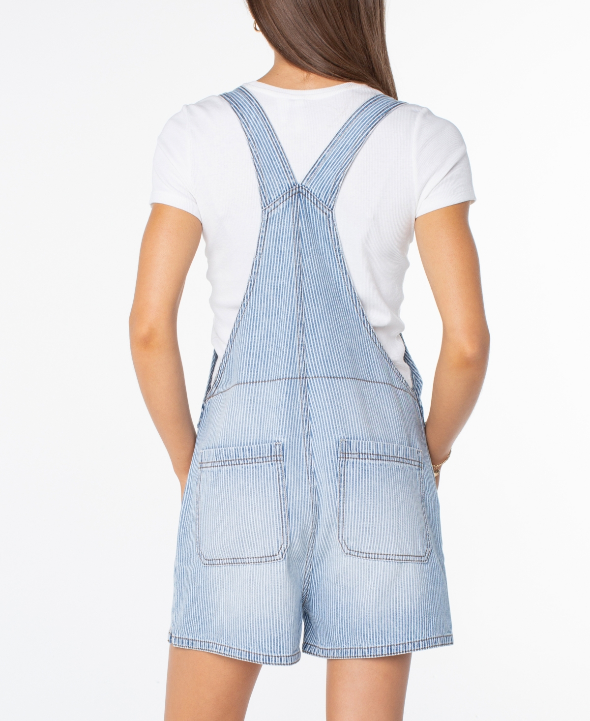Celebrity Pink Women's Denim Button-Front Shortalls