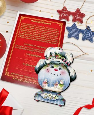 Joe Cool Snow Globe Holiday Ornaments, Set of 2