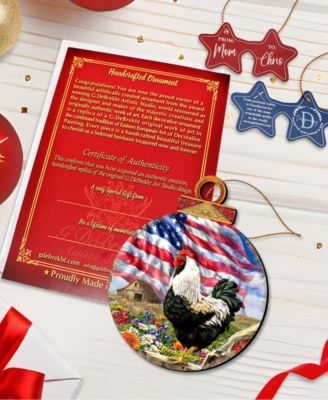 Morning In America Holiday Ornaments, Set of 2