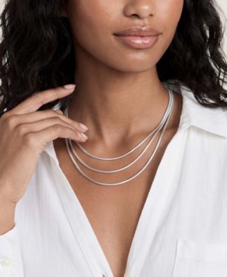 Triple Snake Chain Layered Necklace