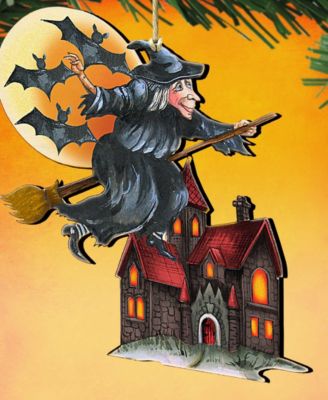 Christmas Witch Holiday Ornaments, Set of 2