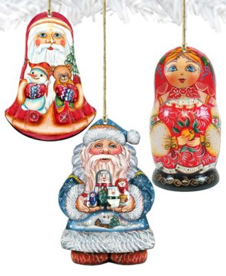 Nesting Matreshka Holiday Ornaments, Set of 3