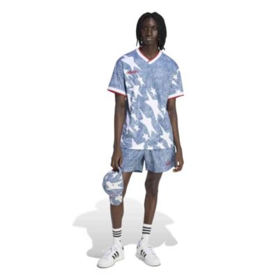 Men's Blue USA Soccer 1994 Denim Graphic Shorts