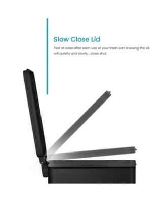 8 Gallon Slim Stainless Steel Kitchen Trash Can with Step Pedal and Soft Close Lid