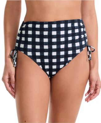 Women's Pique High Waisted Adjustable Bikini Bottoms