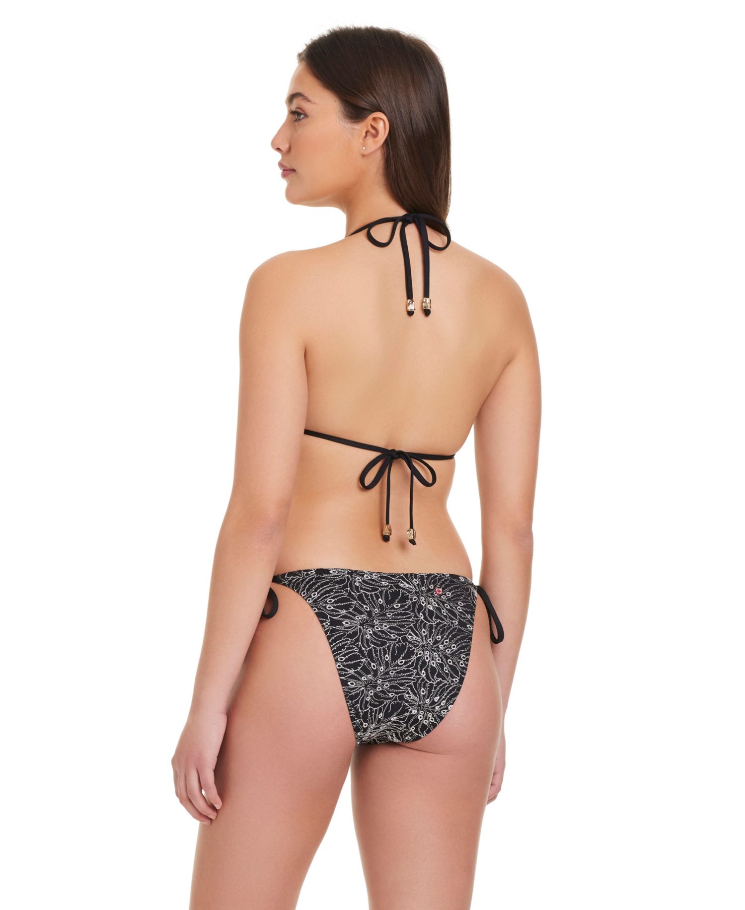 Women's Embroidered Tie-Side Bikini Bottom