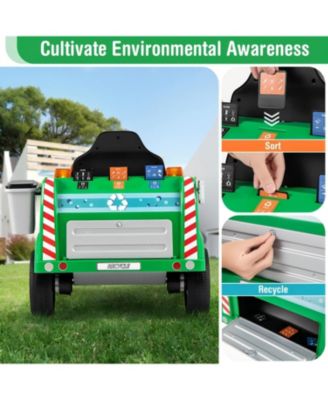 12V Battery Powered Electric Vehicle with Remote Control and Trash Bin