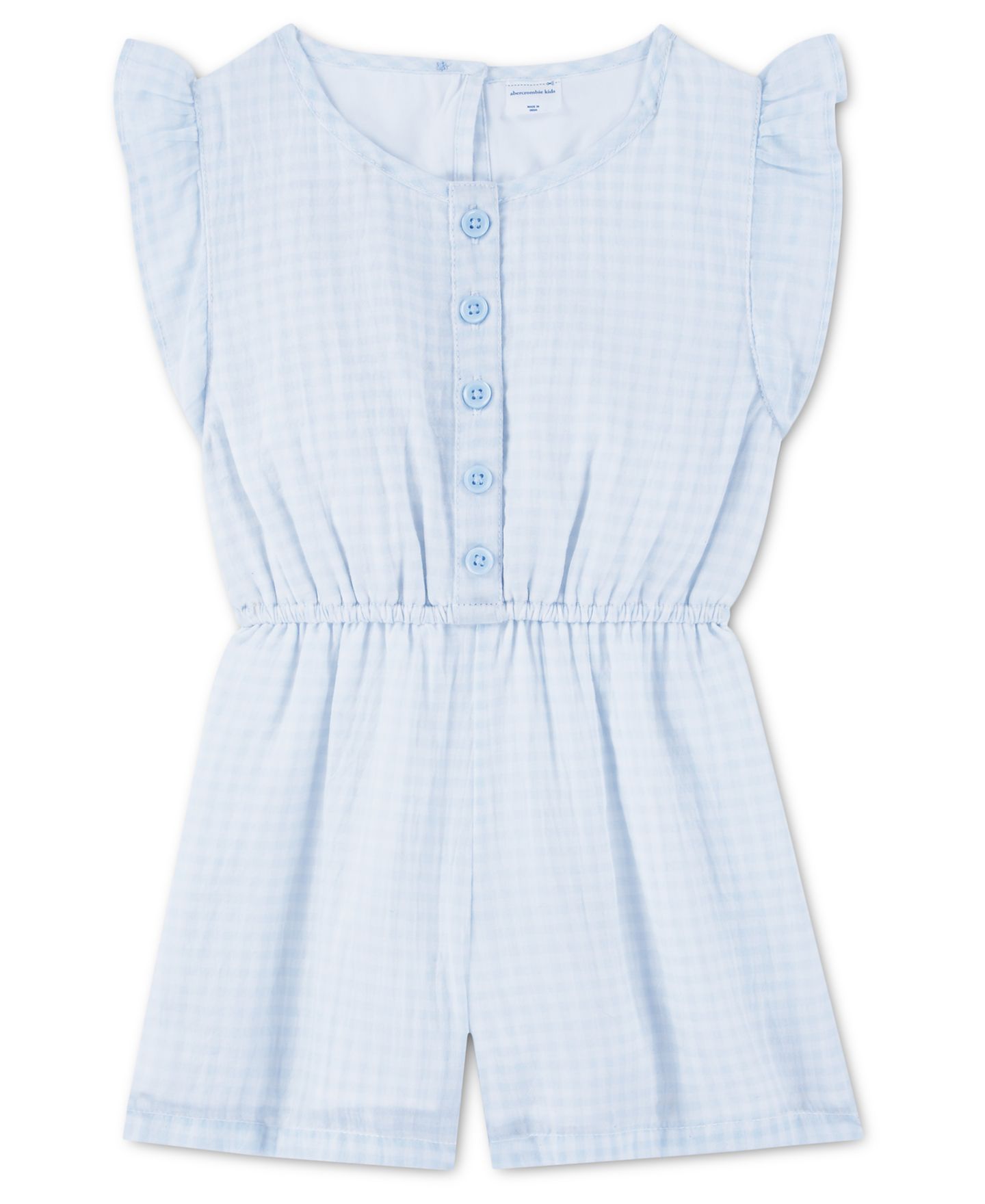 Комбинезон abercrombie kids Crewneck Romper для девочек-малышей, цвет: Синий — фото 1