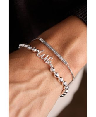 Wife Elongated Crystal Stretch Bracelet