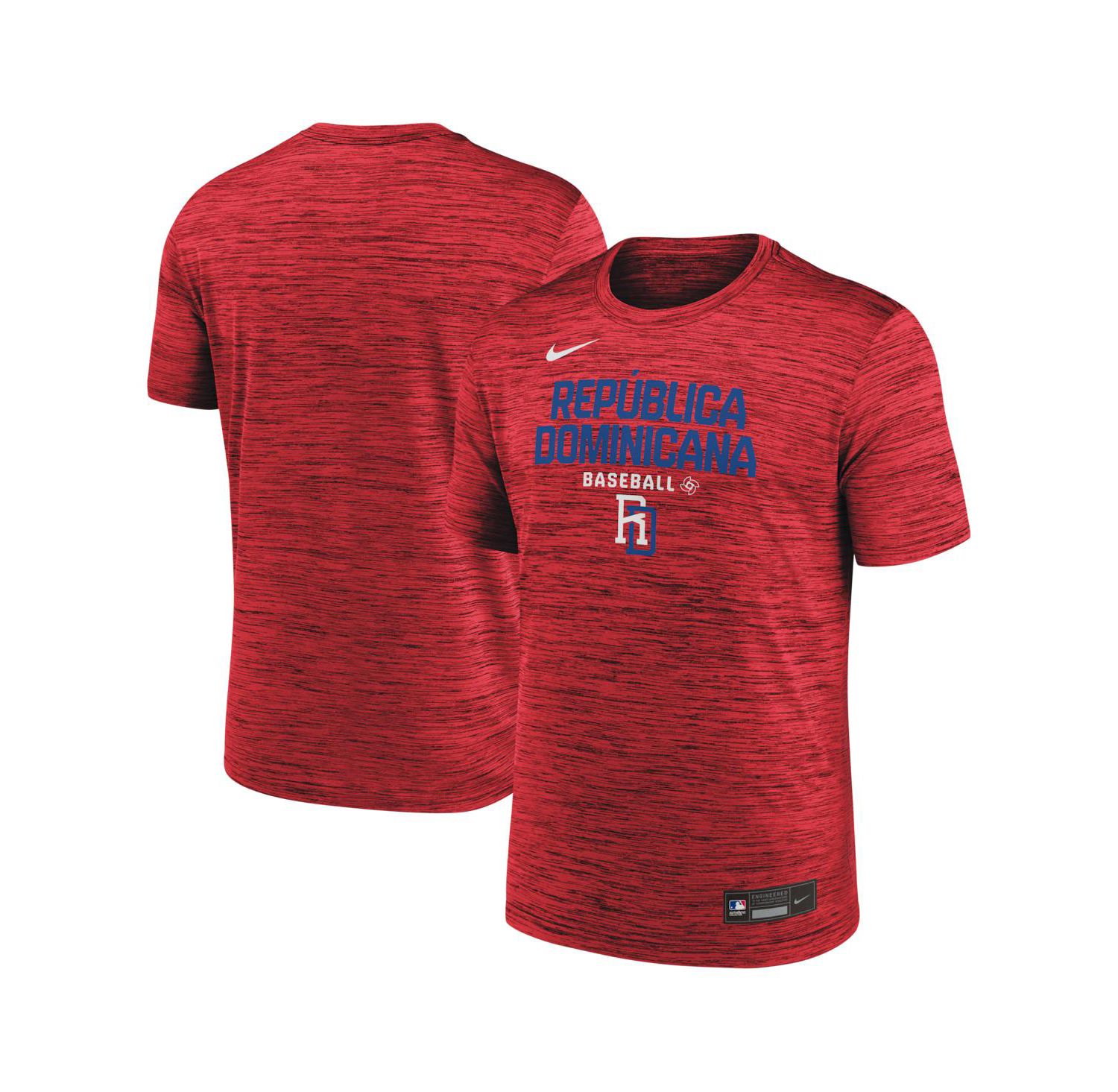 Men's Red Dominican Republic Baseball 2026 World Baseball Classic Velocity Dri-FIT T-Shirt
