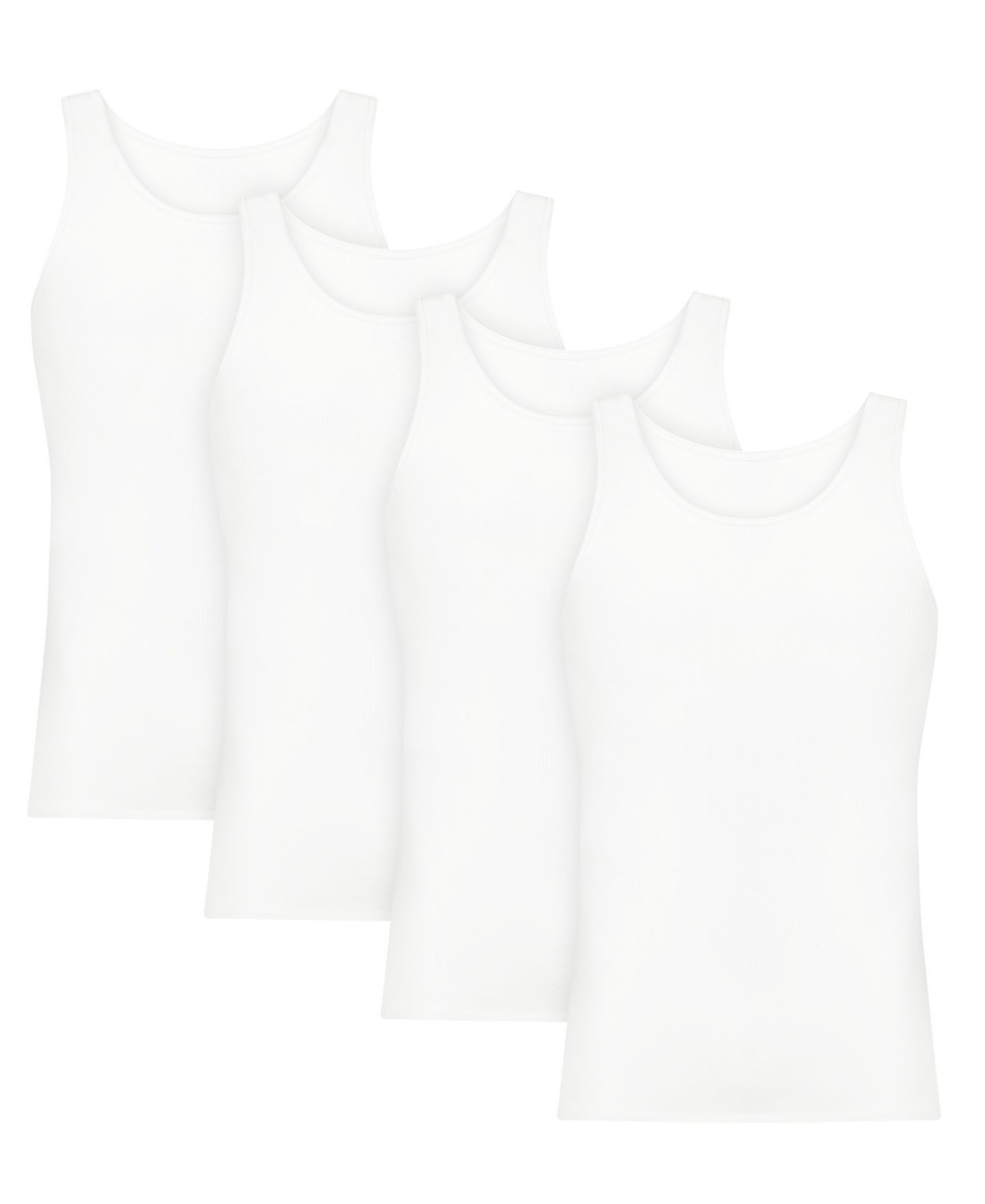 Мужские топы Hanes Ultimate Crewneck Tank Undershirt, 4-Pack, цвет: Разноцветный — фото 1