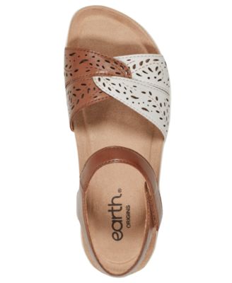 Women's Sylo Perforated Leather Flat Sandals