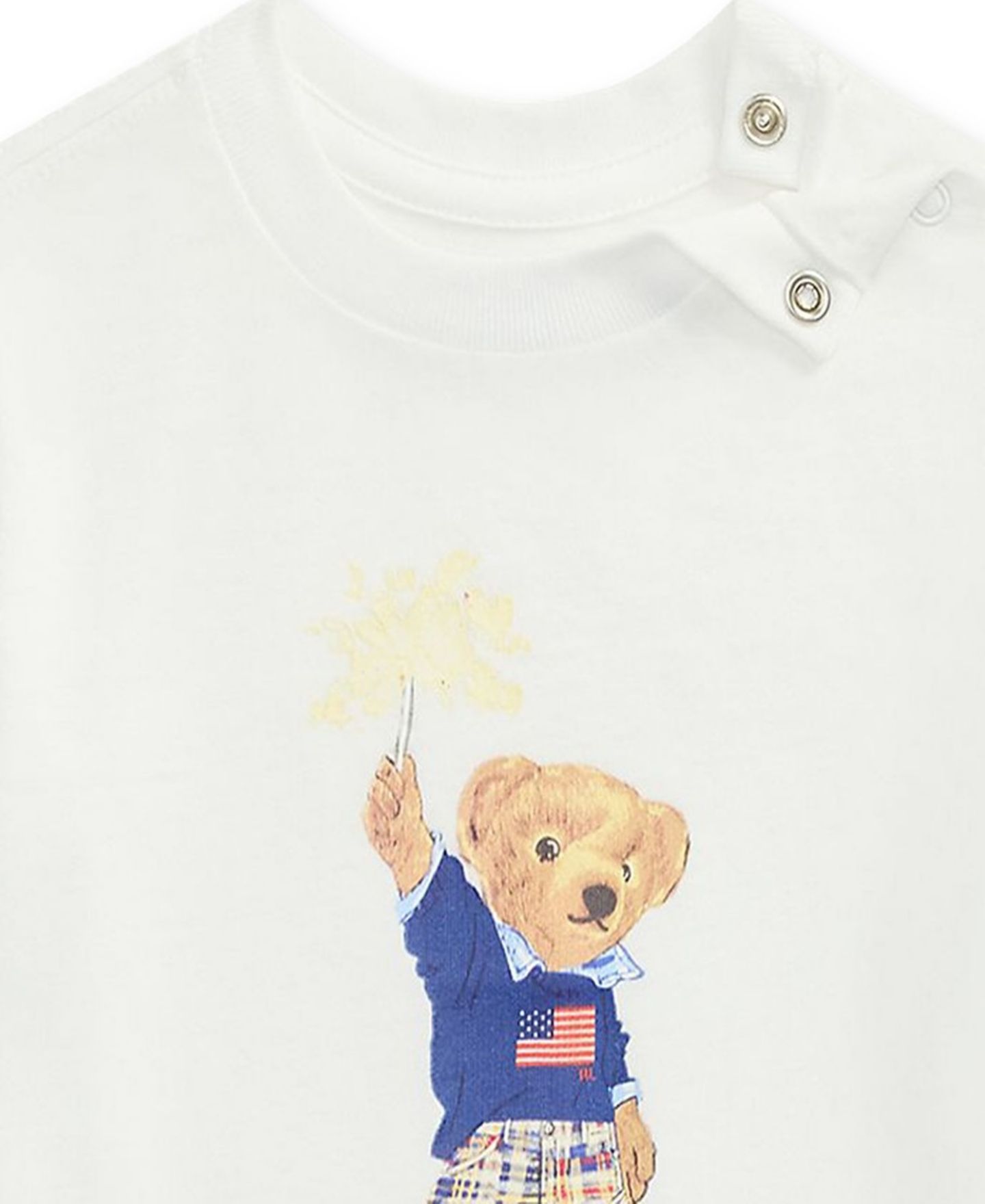 Футболка Polo Ralph Lauren Cotton Jersey Polo Bear T-Shirt для мальчиков-малышей, цвет: Белый — фото 3