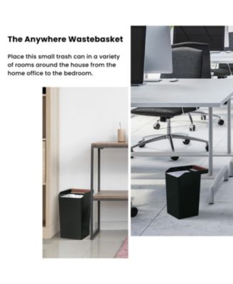 2-Pack 2 Gallon Small Square Trash Cans with Open Top and Handle