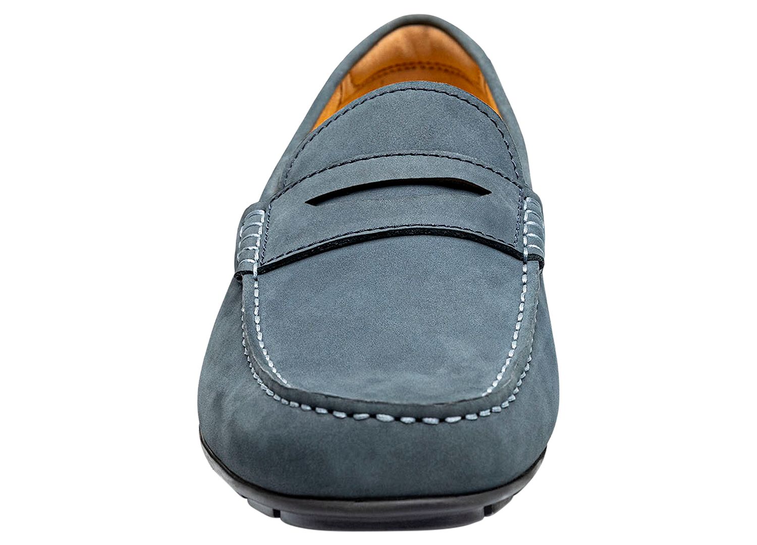 Motor Smooth Moc-Toe Penny Driver Loafers