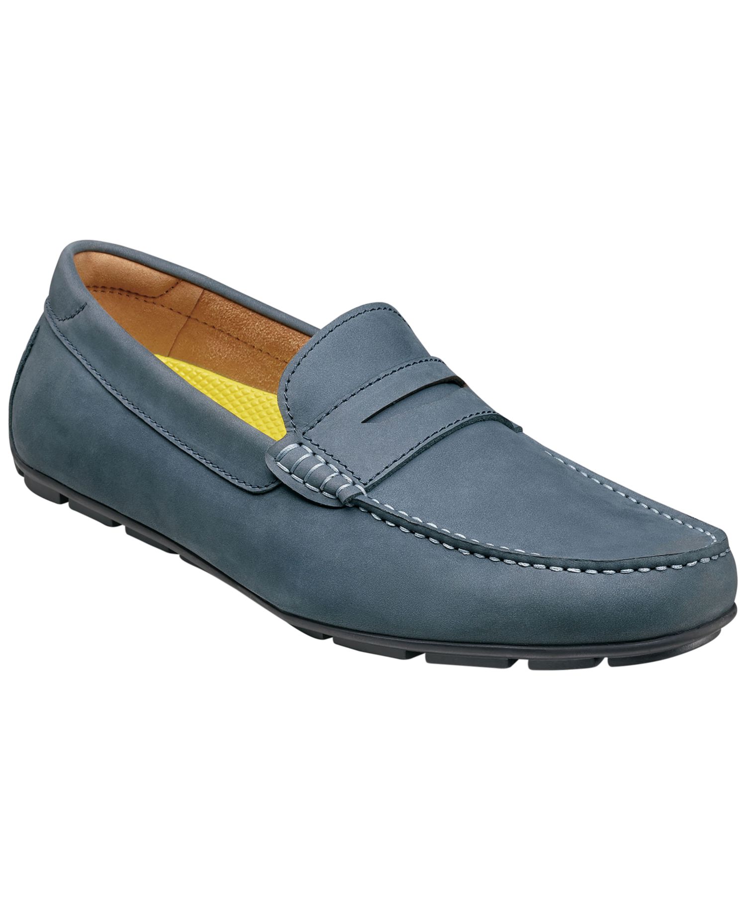 Motor Smooth Moc-Toe Penny Driver Loafers