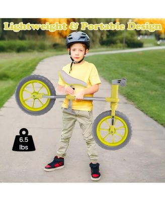 12 Inch Balance Bike with Adjustable Seat and Rotatable Handlebar