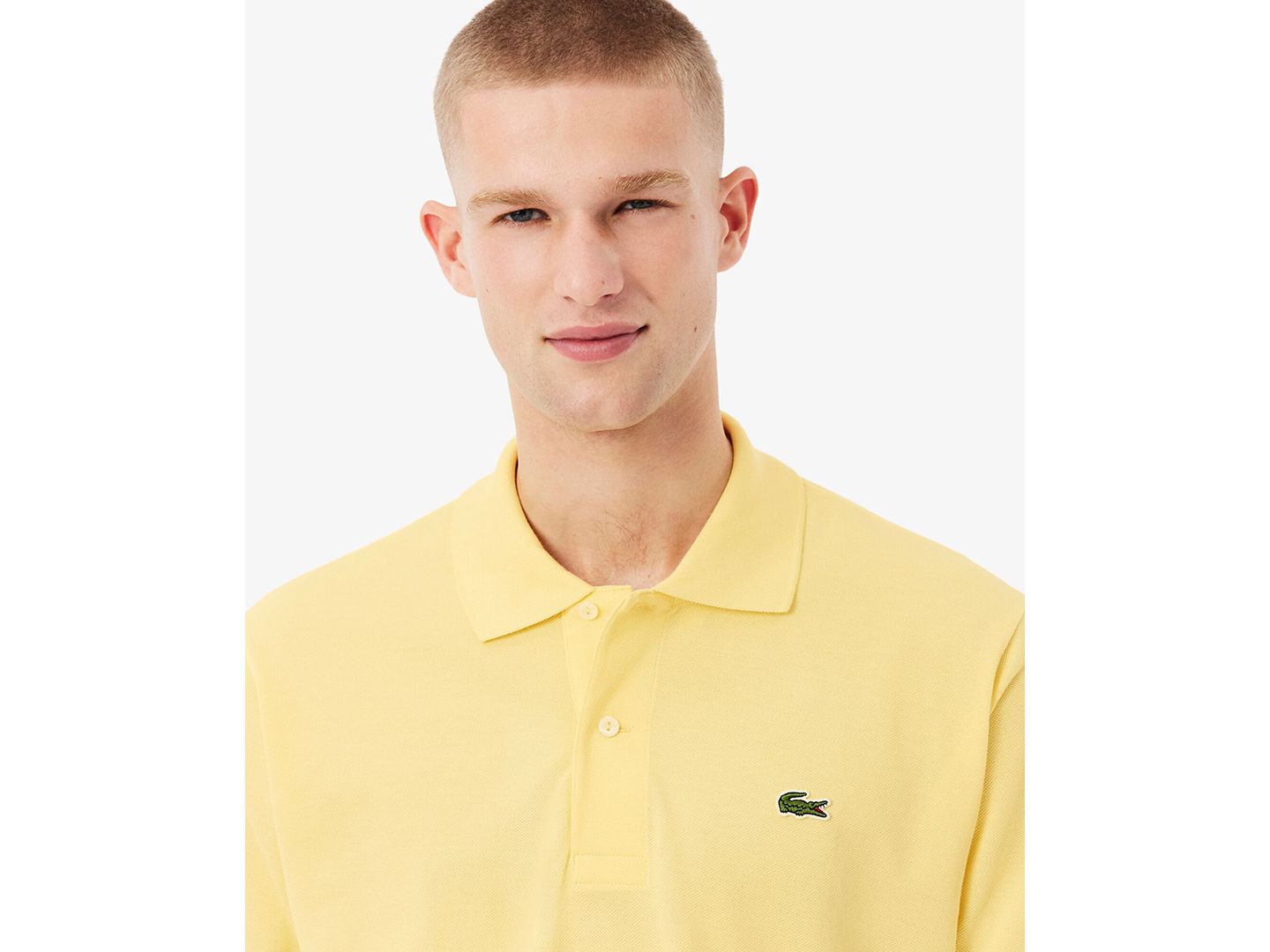 Мужское поло Lacoste Classic Fit Original L.12.12 Polo, цвет: Яркий жёлтый — фото 3