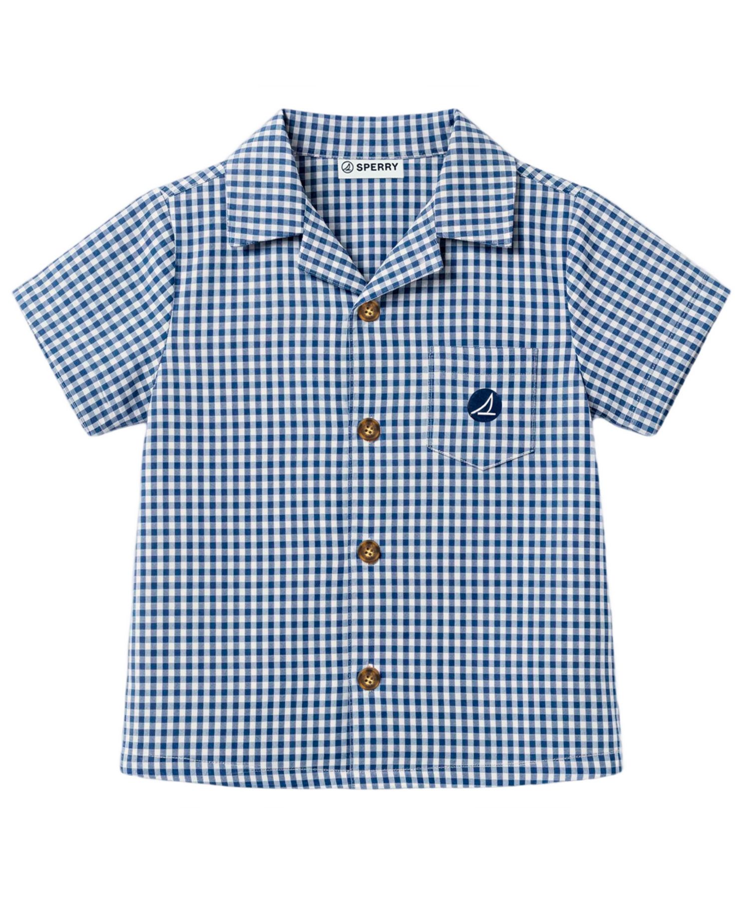 Baby Boys' Button-Down Shirt and Shorts, 2-Piece Set