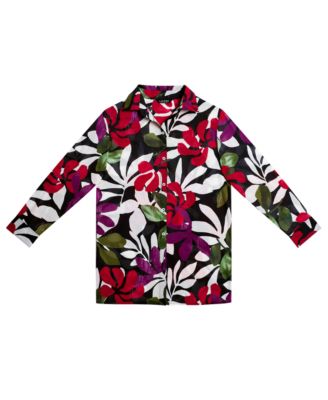 Women's Printed Swim Shirt and Shorts, 2-Pc. Set